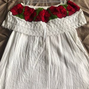 Off shoulder flower shirt